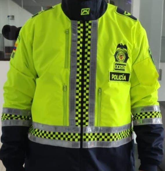 Chaqueta fluorescente azul